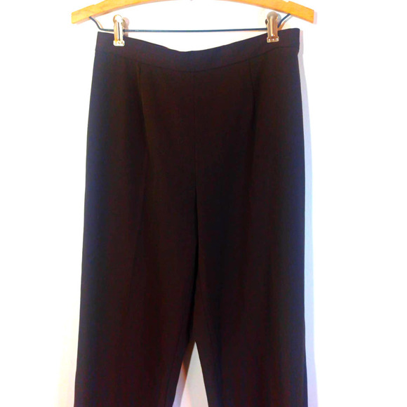 Rafaella Women Sz 8 Dark Brown Work Pants Stretch Flat Front Business Office - Picture 2 of 6